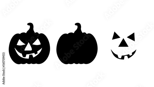 Halloween pumpkin silhouette