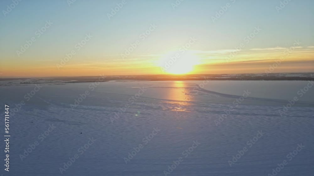 Lake Simcoe Ontario during sunset in the winter time new market and barrie views Lake Simcoe Ontario during sunset in the winter time new market and barrie views