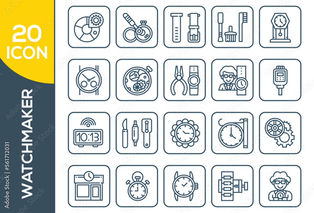WATCHMAKER ICON SET DESIGN WATCHMAKER ICON SET DESIGN