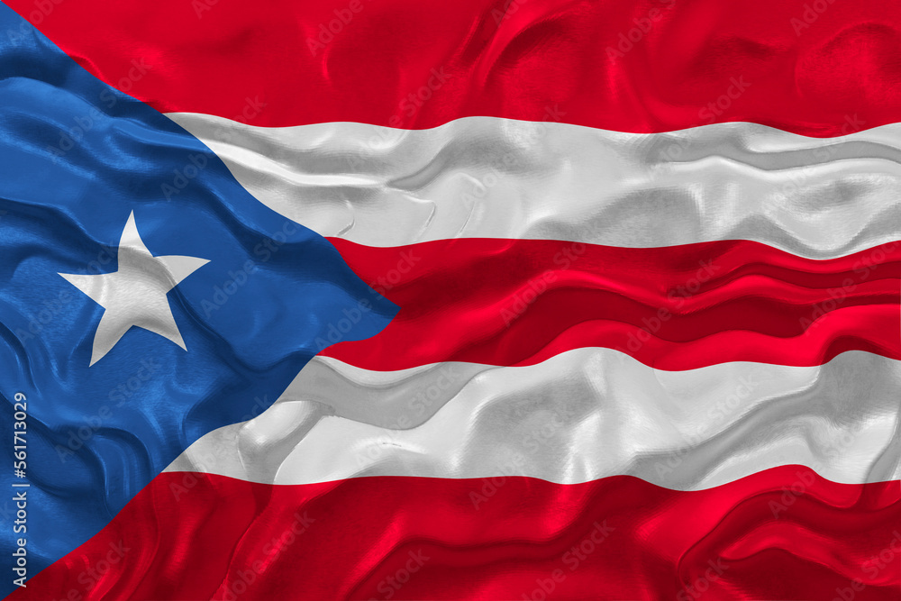 Fototapeta premium National flag of Puerto-Rico. Background with flag of Puerto-Rico.