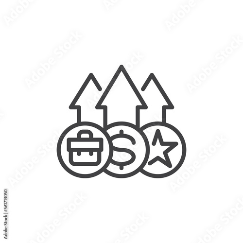 Employee benefit line icon