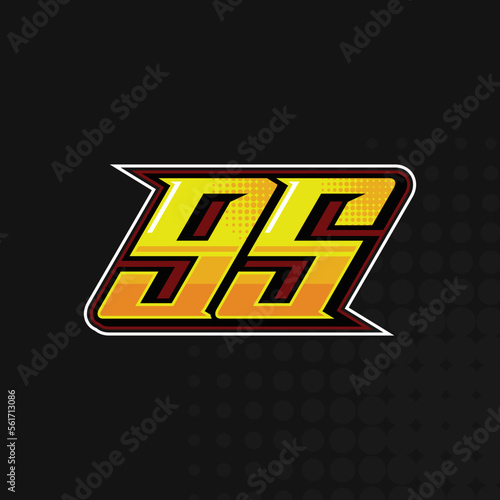 Race Number 95 logo design vector