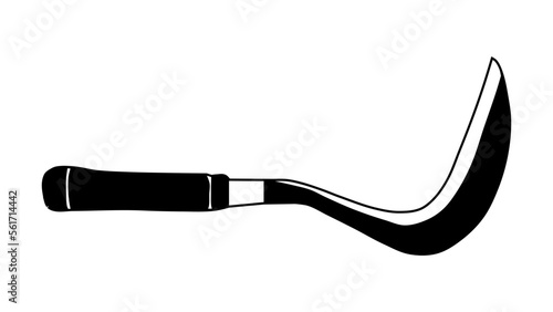 The best classic javanese sickle, black icon vector illustration. Often used by people to look for grass and craftsmen. You can use this vector for the purposes of poster, flyer design materials.