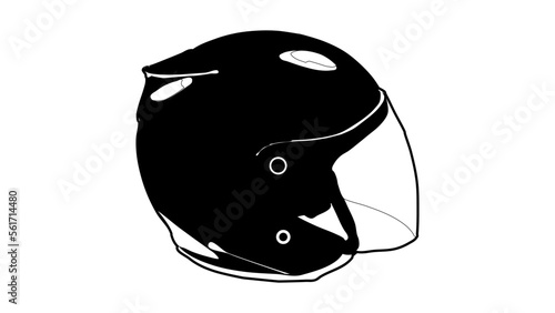 The best standard half face motorcycle helmet icon, vector illustration in trendy styles. Editable graphic resources for many purposes.