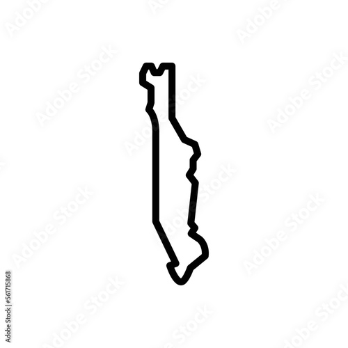 Black line icon for manhattan