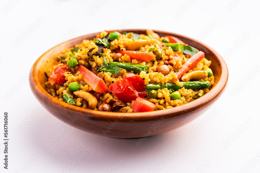 Bisi bele bath or bhath or huliyanna is a spicy, rice based dish from Karnataka, India