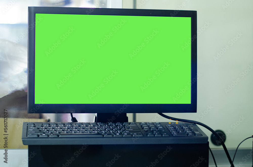 Green screen monitor. Green screen monitor.