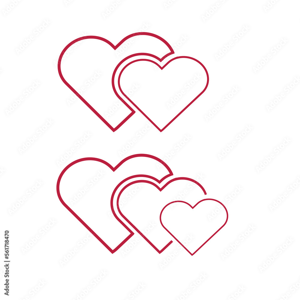 beautiful valentines day greeting with love hearts design template background