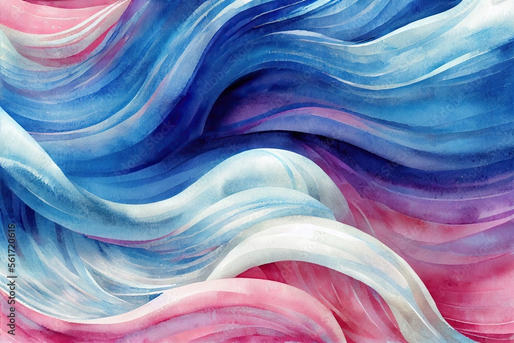 Abstract pink blue wavy with blurred light curved lines background ...