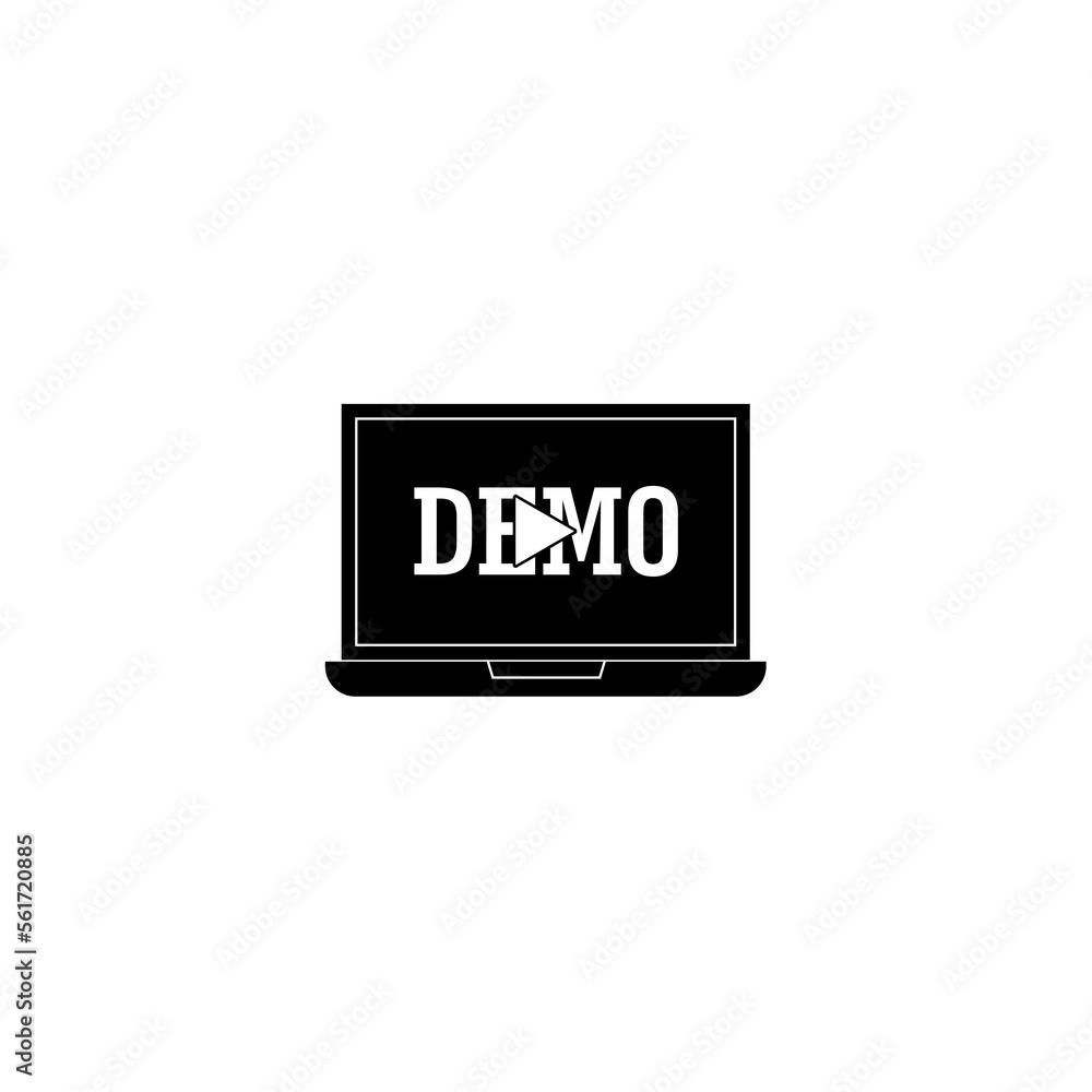 Demo icon isolated on white background for your web, mobile and app design Demo icon isolated on white background for your web, mobile and app design