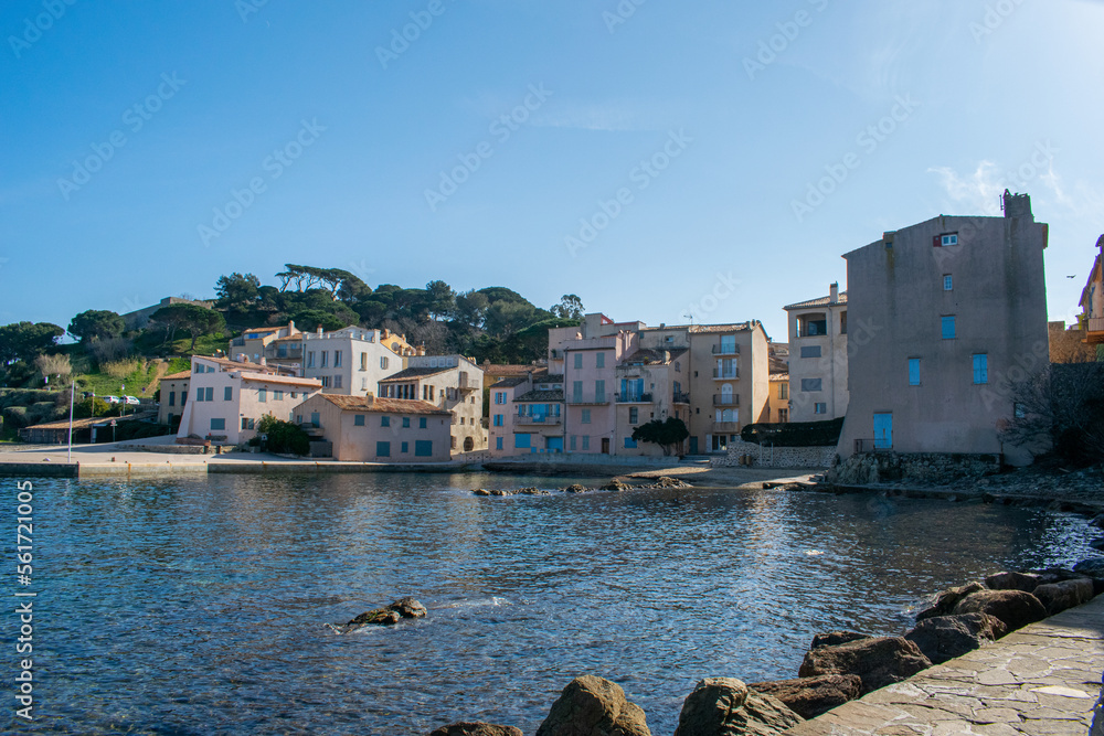 Saint Tropez village house's on the shore of the Mediterranean sea