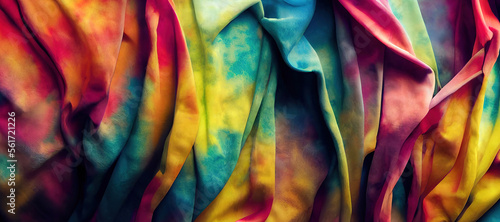 colorful brush tie dye cloth wave background