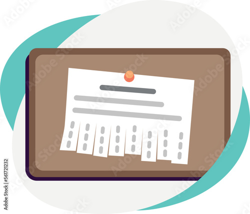 Vector illustration post an ad on a bulletin board