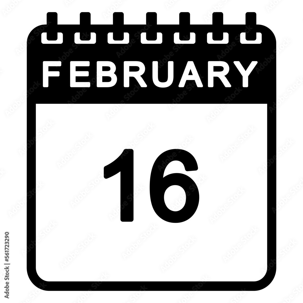 Fototapeta premium February Calendar