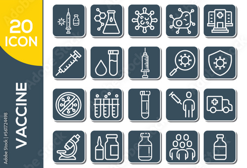 VACCCINE ICON SET DESIGN