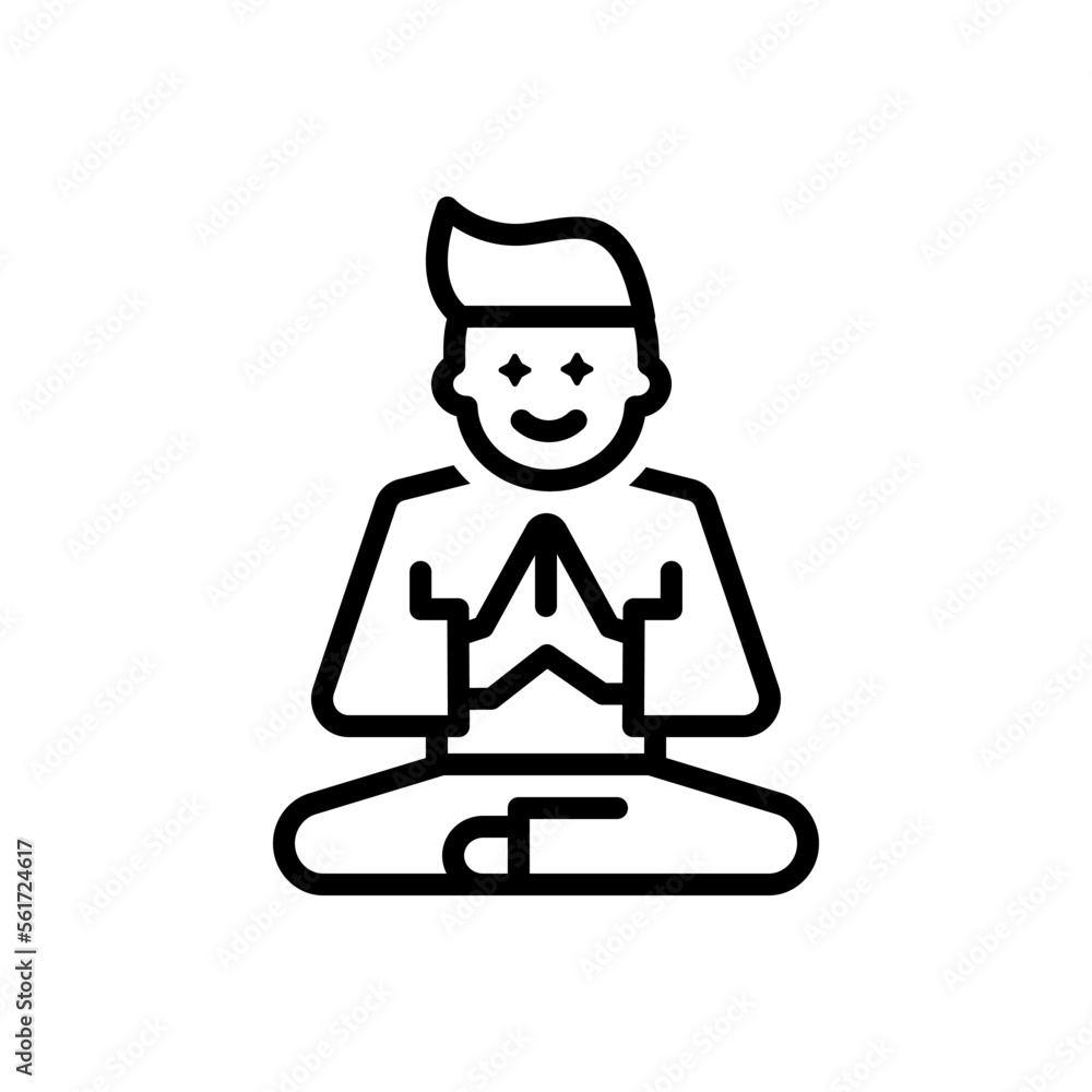 Black line icon for affected Black line icon for affected