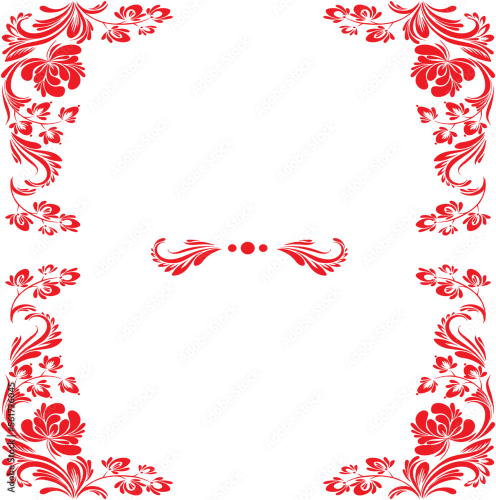 Obraz premium red frame for your text