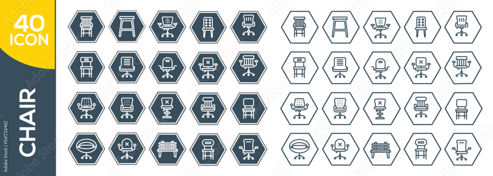 CHAIR ICON SET DESIGN CHAIR ICON SET DESIGN