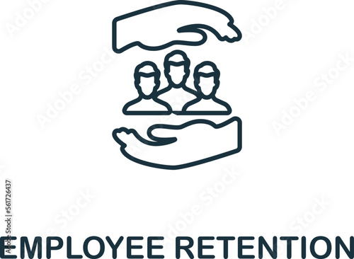 Employee Retention icon. Monochrome simple Recruitment icon for templates, web design and infographics