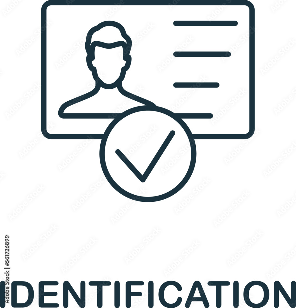 Simple Identify Icon Identification icon. Monochrome simple Smart Technology icon for ...