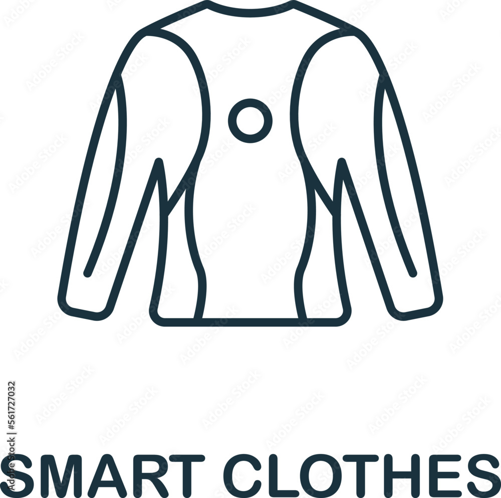 Smart Clothes icon. Monochrome simple Smart Technology icon for