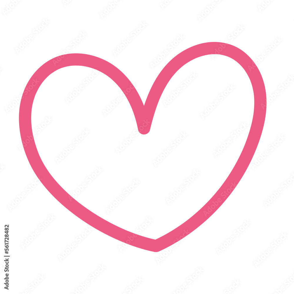 Abstract hand drawing doodle heart shaped ribbon Abstract hand drawing doodle heart shaped ribbon