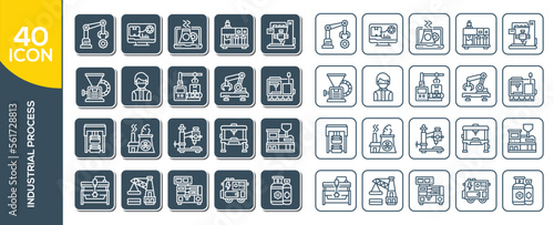 INDUSTRIAL PROCESS ICON SET DESIGN 