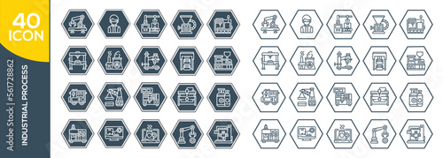 INDUSTRIAL PROCESS ICON SET DESIGN 