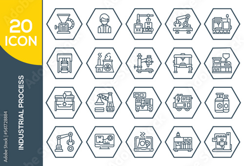 INDUSTRIAL PROCESS ICON SET DESIGN 