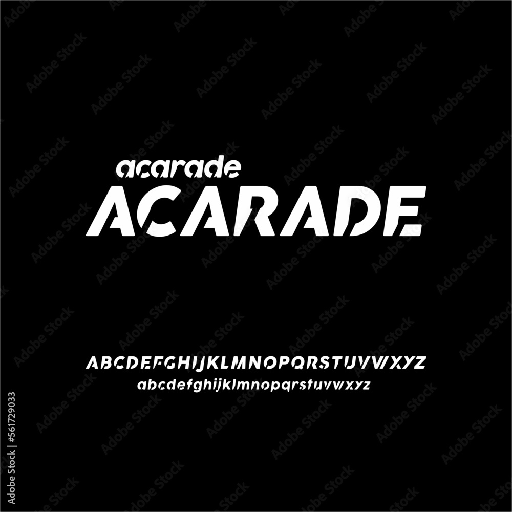 Fototapeta premium acarade fun alphabet print headline black and white