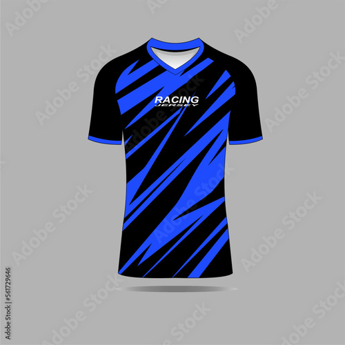 Football Jersey design template. Football club uniform T-shirt front view