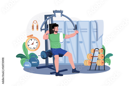 Athlete on sports apparatus