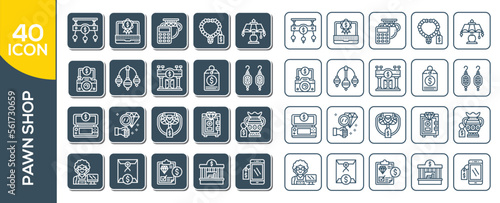 PAWN SHOP ICON SET DESIGN