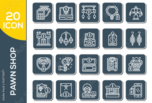 PAWN SHOP ICON SET DESIGN