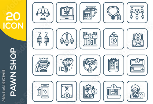 PAWN SHOP ICON SET DESIGN