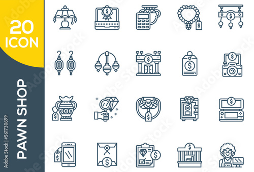 PAWN SHOP ICON SET DESIGN