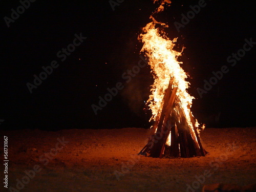 campfire in the night