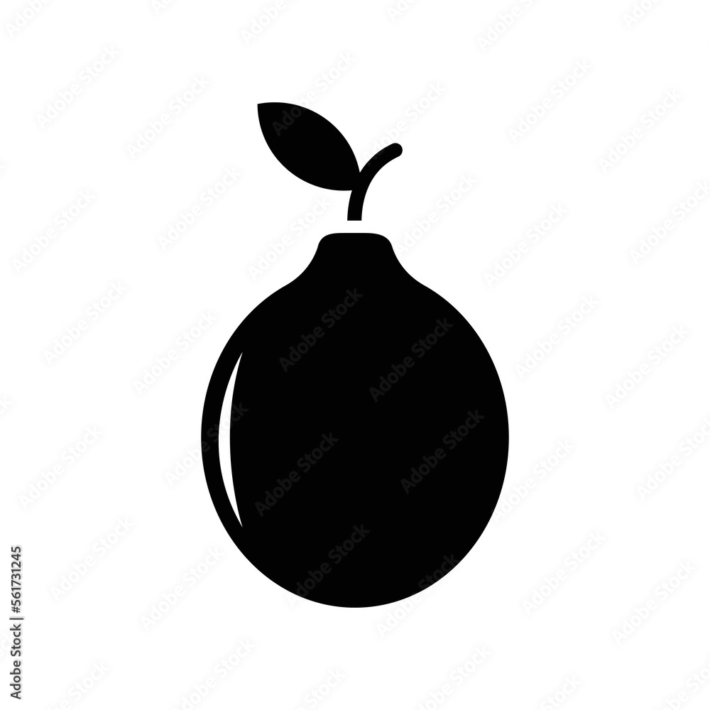 guava fruit icon vector design template in white background guava fruit icon vector design template in white background
