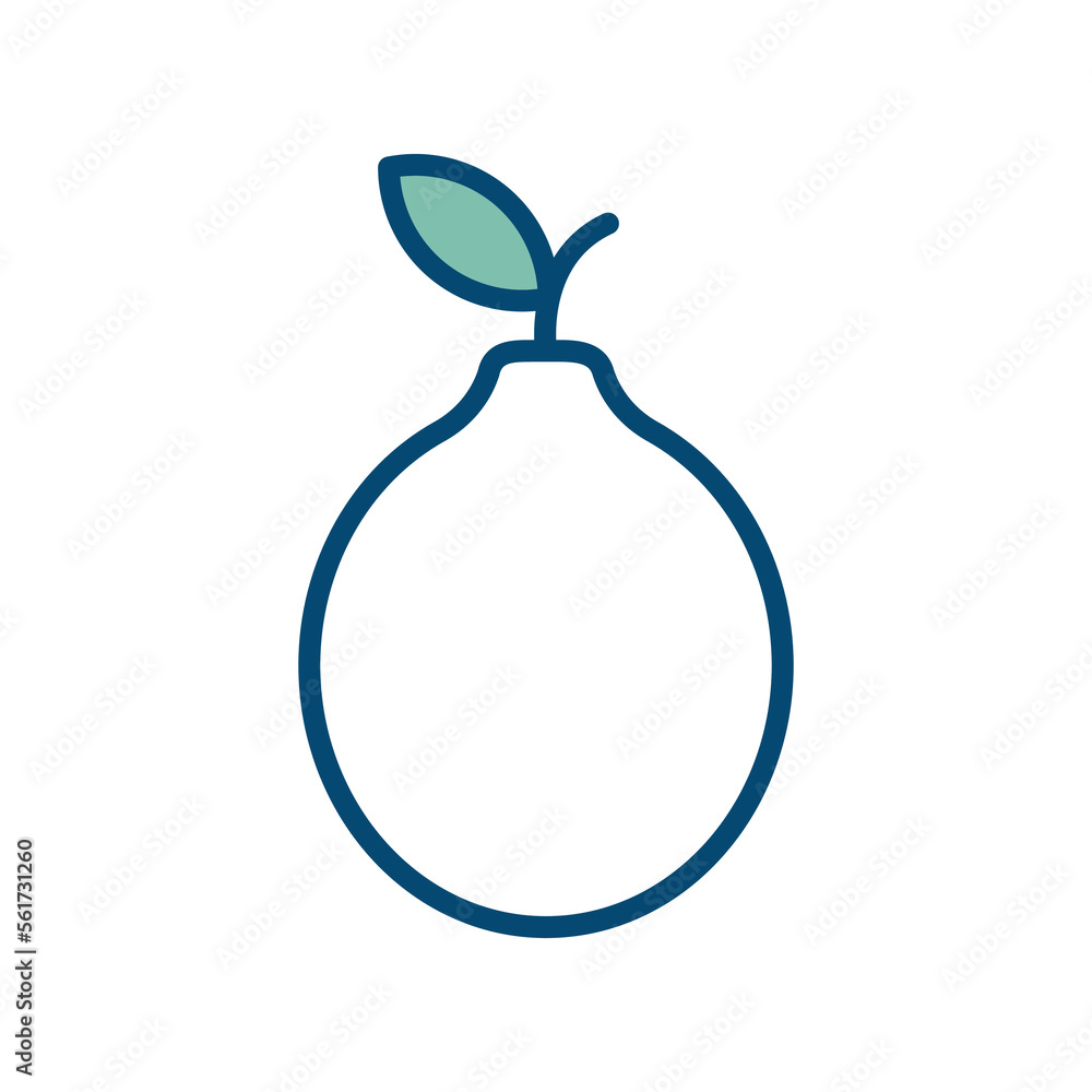 guava fruit icon vector design template in white background guava fruit icon vector design template in white background