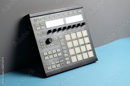 Obraz na płótnie music instrument, black beat machine controller, audio equipment
