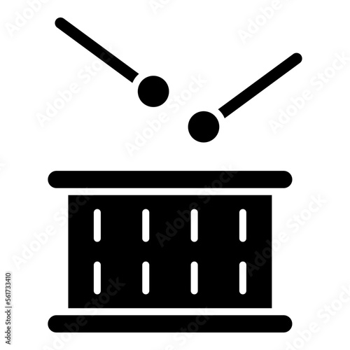 black drum with drumsticks, musical instrument clip art preview