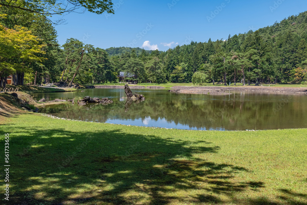 岩手平泉 毛越寺 浄土庭園の風景 岩手平泉 毛越寺 浄土庭園の風景