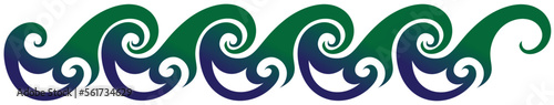 Maori koru traditional waves design pattern Aotearoa New Zealand