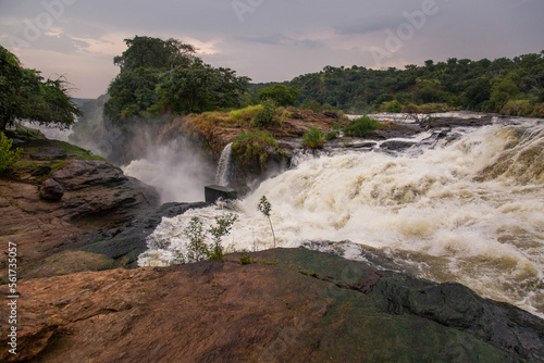 River Nile arriving and descending on Murchison Fall  Uganda