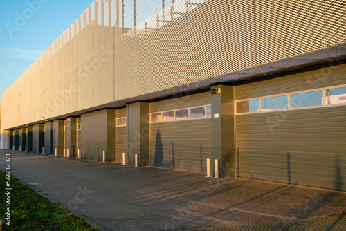 Modern pitstop-garage building