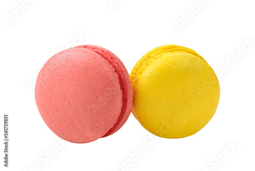 colorful macaroons on transparent png