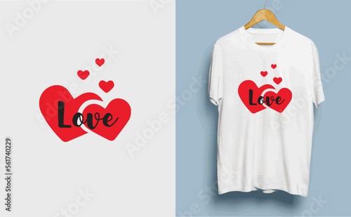 Valentines day t-shirt design template