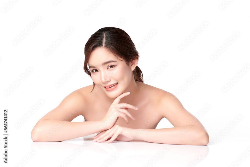 Beautiful young asian woman with clean fresh skin on white background, Face care, Facial treatment, Cosmetology, beauty and spa, Asian women portrait. Beautiful young asian woman with clean fresh skin on white background, Face care, Facial treatment, Cosmetology, beauty and spa, Asian women portrait.