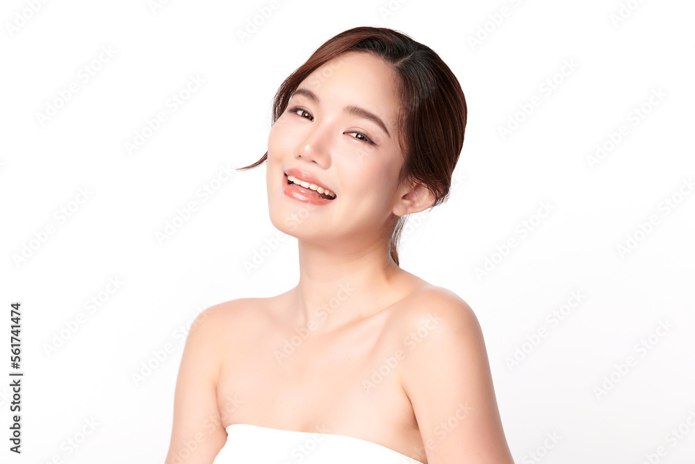 Beautiful young asian woman with clean fresh skin on white background, Face care, Facial treatment, Cosmetology, beauty and spa, Asian women portrait. Beautiful young asian woman with clean fresh skin on white background, Face care, Facial treatment, Cosmetology, beauty and spa, Asian women portrait.