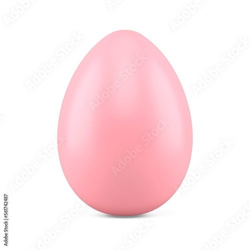 Canvas Print Pink glossy Easter candy egg art decorative design front view realistic 3d icon